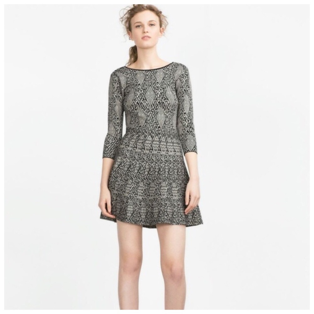 Zara Back Scoop Neck Knit Dress